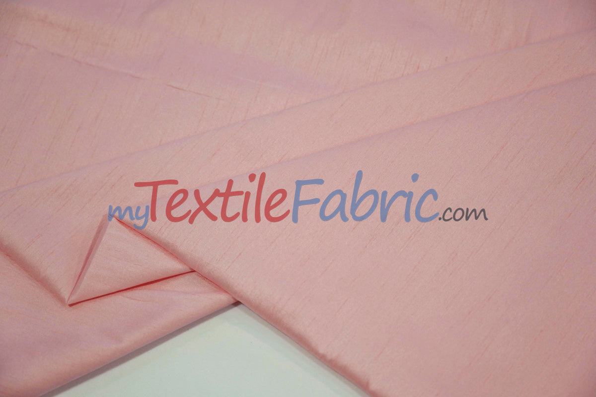 Polyester Silk Fabric - Faux Silk - Polyester Dupioni Fabric - Sample Swatch - 54&#34; Wide - Multiple Colors