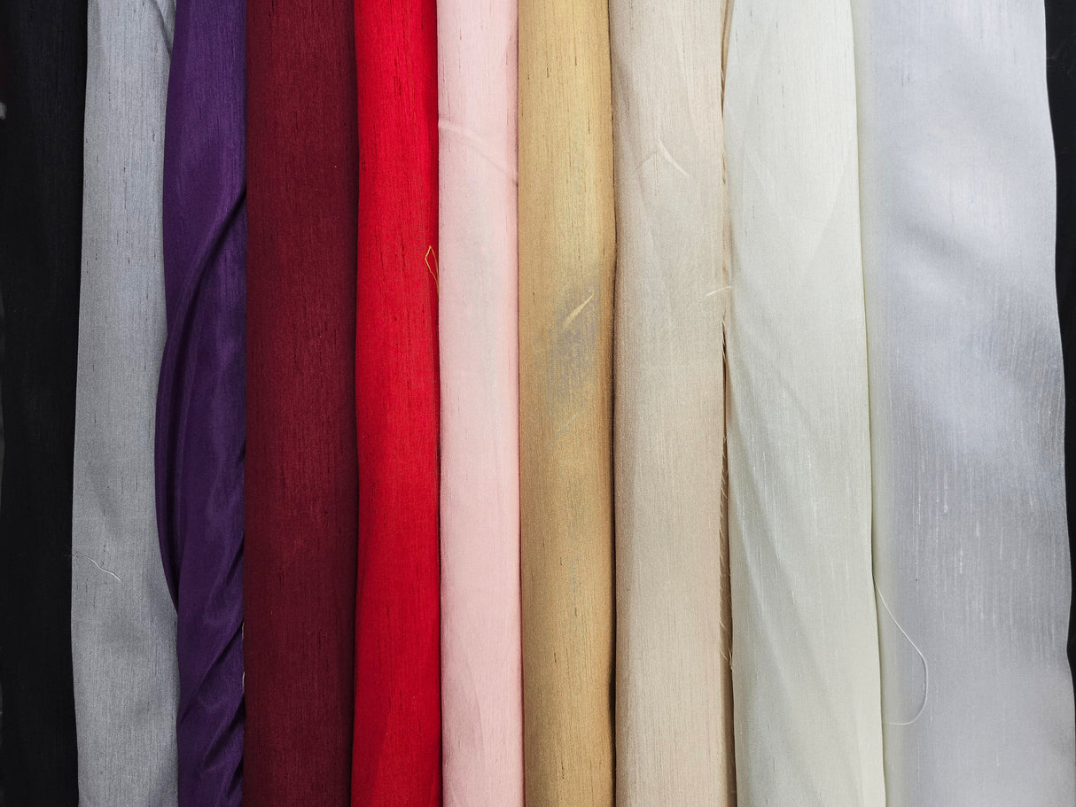 IFR Extra Wide Dupioni Silk | 100% Polyester Faux Dupioni Fabric | 120" Wide | Multiple Colors |