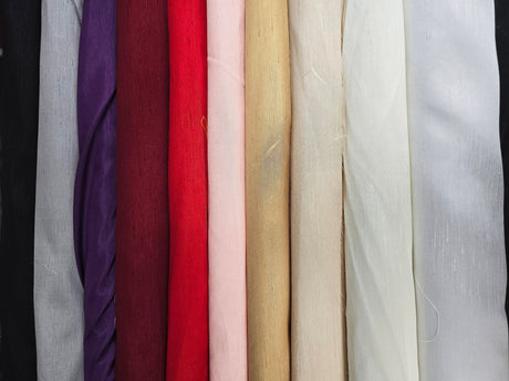 IFR Extra Wide Dupioni Silk | 100% Polyester Faux Dupioni Fabric | 120" Wide | Multiple Colors |