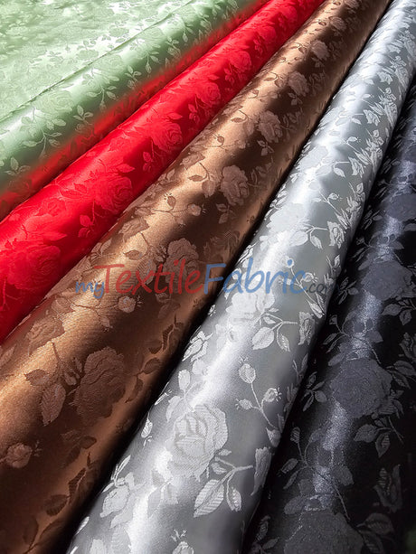 Satin Jacquard - Satin Flower Brocade - Sample Swatch 3x3