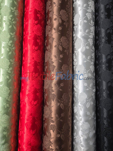 Satin Jacquard | Satin Flower Brocade | 60" Wide | Sold by the Continuous Yard |