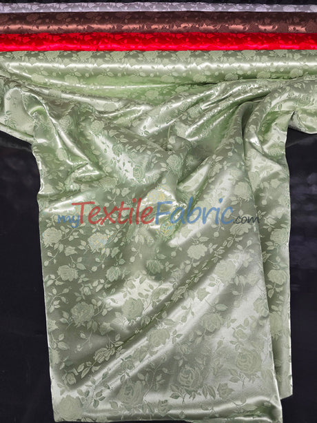 Satin Jacquard | Satin Flower Brocade | 60" Wide | Sold by the Continuous Yard |