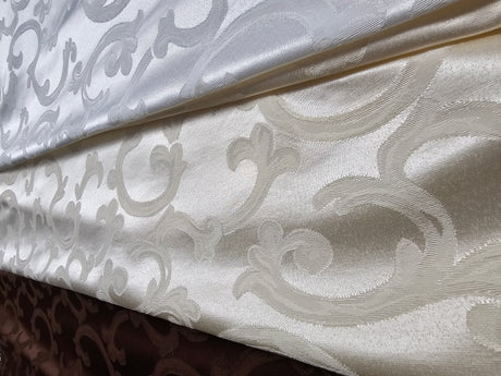 Vineyard Scarlet Jacquard | Vineyard Scarlet Brocade | 60" Wide | Drapery, Curtains, Tablecloth, Costume | Multiple Colors |
