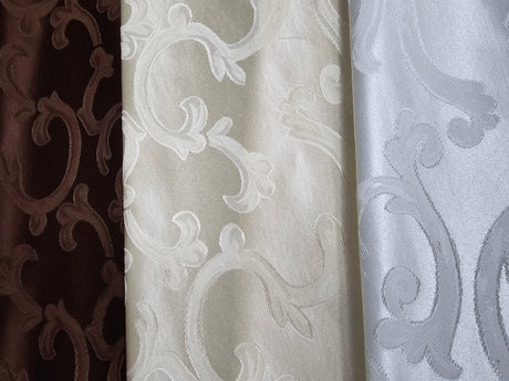 Vineyard Scarlet Jacquard | Vineyard Scarlet Brocade | 60" Wide | Drapery, Curtains, Tablecloth, Costume | Multiple Colors |