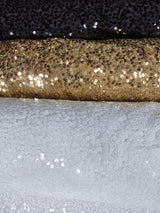 Sequins Taffeta Fabric by the Yard | Glitz Sequins Taffeta Fabric | Raindrop Sequins | 54" Wide | Tablecloths, Runners, Dresses, Apparel |