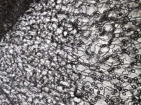 Spider Web Sequins Fabric | Metallic Web Sequins Fabric | 54" Wide |