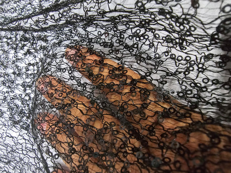 Spider Web Sequins Fabric | Metallic Web Sequins Fabric | 54" Wide |