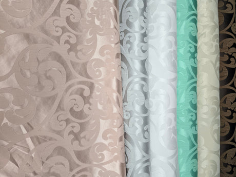 Victorian Damask Jacquard Fabric | Victorian Damask Brocade | 60" Wide | Drapery, Curtains, Tablecloth, Costume | Multiple Colors |