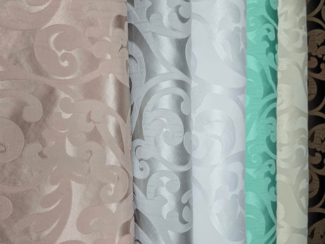 Victorian Damask Jacquard Fabric | Victorian Damask Brocade | 60" Wide | Drapery, Curtains, Tablecloth, Costume | Multiple Colors |