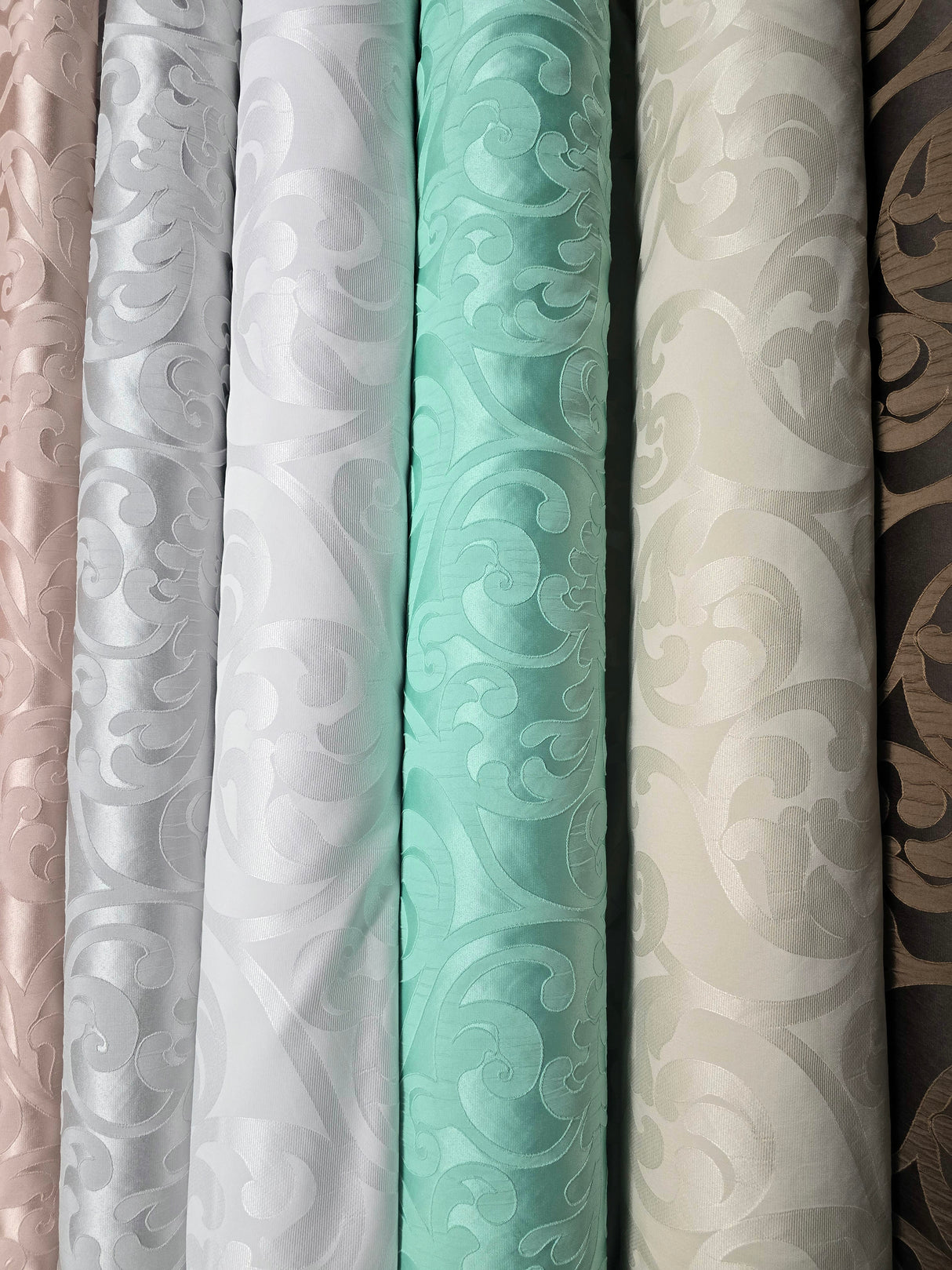 Victorian Damask Jacquard Fabric | Victorian Damask Brocade | 60" Wide | Drapery, Curtains, Tablecloth, Costume | Multiple Colors |