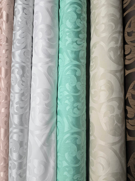 Victorian Damask Jacquard Fabric | Victorian Damask Brocade | 60" Wide | Drapery, Curtains, Tablecloth, Costume | Multiple Colors |