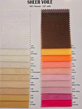 IFR Sheer Voile Fabric | 40 Colors | 120" Wide x 120 Yard Bolt | Wholesale Bolt for Wedding and Drape Panels and Home Curtain Panel |