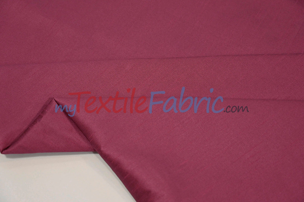 Polyester Silk Fabric | Faux Silk | Polyester Dupioni Fabric | Continuous Yards | 54" Wide | Multiple Colors |