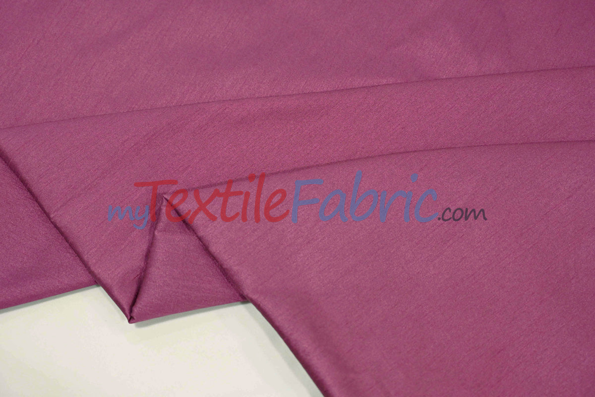 Polyester Silk Fabric - Faux Silk - Polyester Dupioni Fabric - Sample Swatch - 54&#34; Wide - Multiple Colors