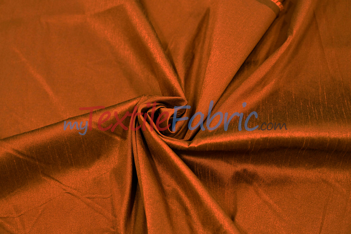 Polyester Silk Fabric | Faux Silk | Polyester Dupioni Fabric | Continuous Yards | 54" Wide | Multiple Colors |