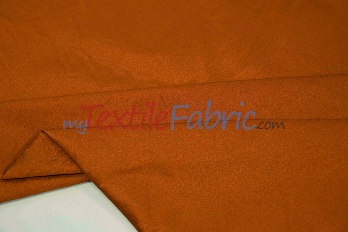 Polyester Silk Fabric - Faux Silk - Polyester Dupioni Fabric - Sample Swatch - 54&#34; Wide - Multiple Colors