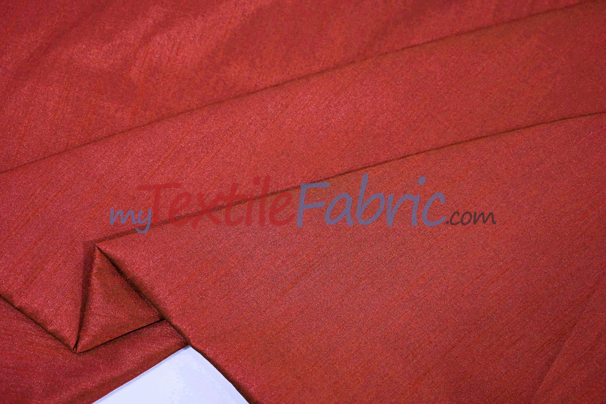 Polyester Silk Fabric | Faux Silk | Polyester Dupioni Fabric | Continuous Yards | 54" Wide | Multiple Colors |