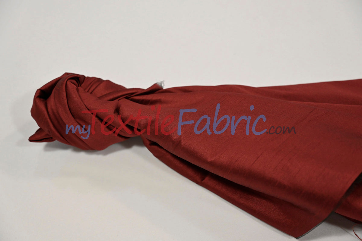 Polyester Silk Fabric - Faux Silk - Polyester Dupioni Fabric - Sample Swatch - 54&#34; Wide - Multiple Colors