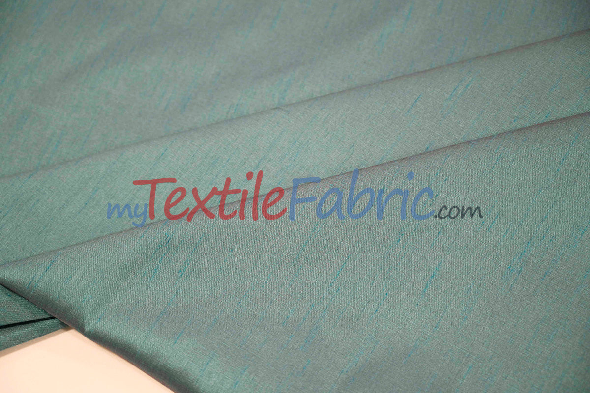 Polyester Silk Fabric - Faux Silk - Polyester Dupioni Fabric - Sample Swatch - 54&#34; Wide - Multiple Colors