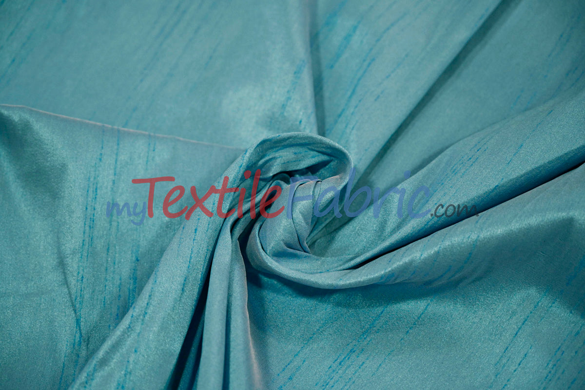 Polyester Silk Fabric | Faux Silk | Polyester Dupioni Fabric | Continuous Yards | 54" Wide | Multiple Colors |