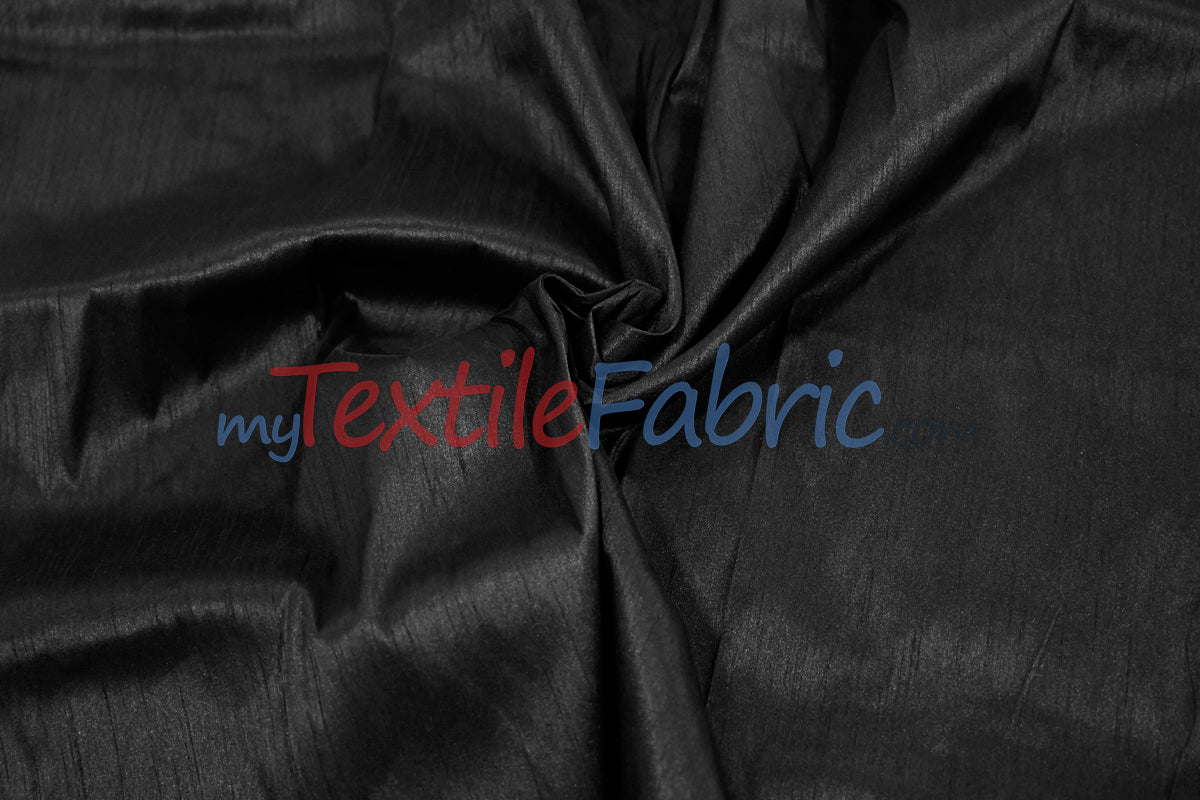 Polyester Silk Fabric - Faux Silk - Polyester Dupioni Fabric - Sample Swatch - 54&#34; Wide - Multiple Colors