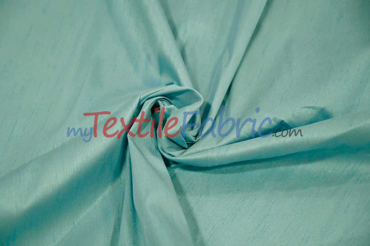 Polyester Silk Fabric - Faux Silk - Polyester Dupioni Fabric - Sample Swatch - 54&#34; Wide - Multiple Colors