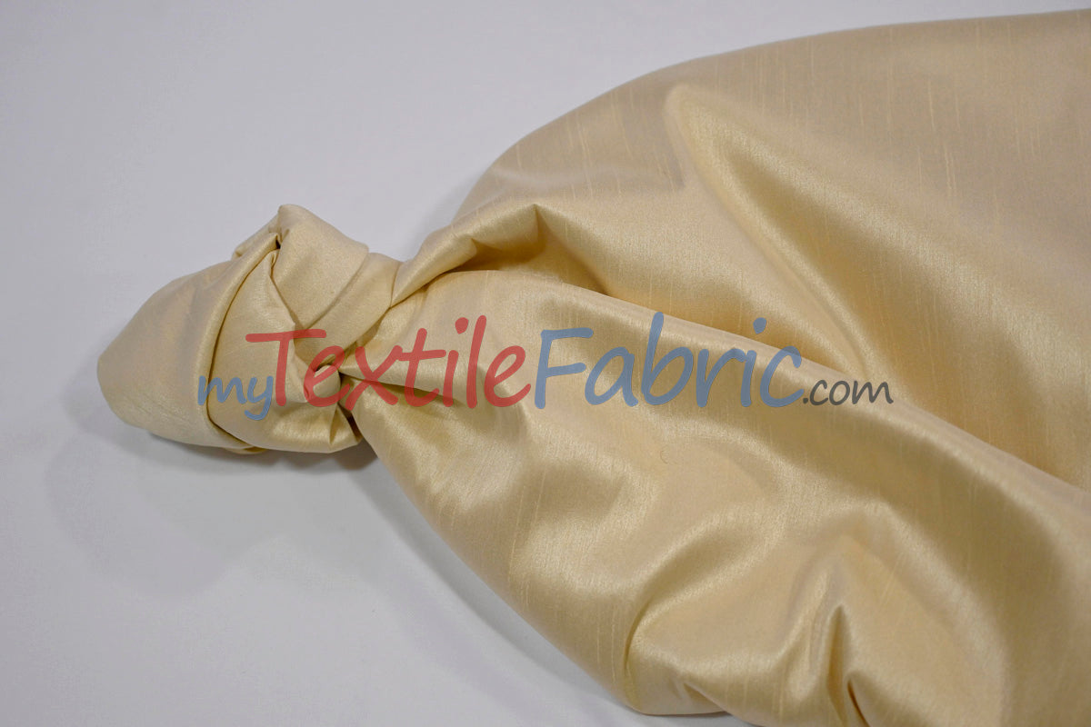 Polyester Silk Fabric - Faux Silk - Polyester Dupioni Fabric - Sample Swatch - 54&#34; Wide - Multiple Colors