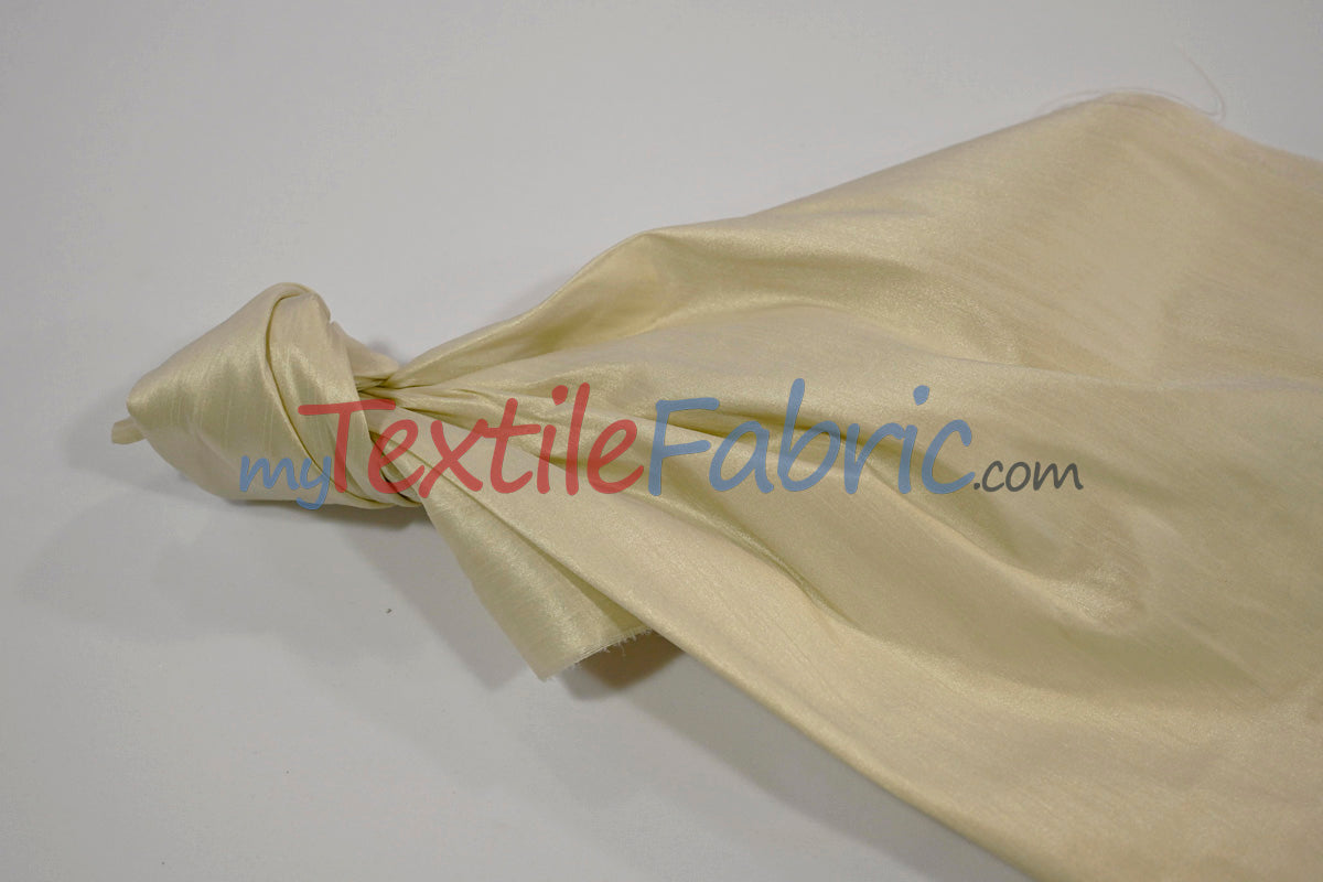 Polyester Silk Fabric - Faux Silk - Polyester Dupioni Fabric - Sample Swatch - 54&#34; Wide - Multiple Colors