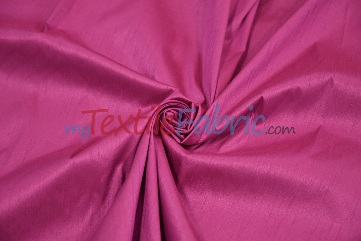 Polyester Silk Fabric | Faux Silk | Polyester Dupioni Fabric | Continuous Yards | 54" Wide | Multiple Colors |