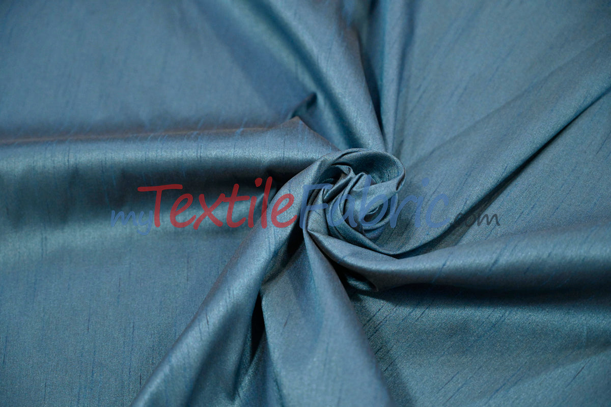 Polyester Silk Fabric | Faux Silk | Polyester Dupioni Fabric | Wholesale Bolt | 54" Wide | Multiple Colors |