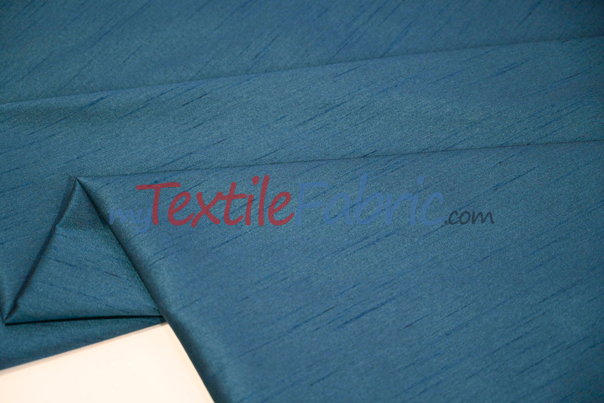 Polyester Silk Fabric | Faux Silk | Polyester Dupioni Fabric | Continuous Yards | 54" Wide | Multiple Colors |