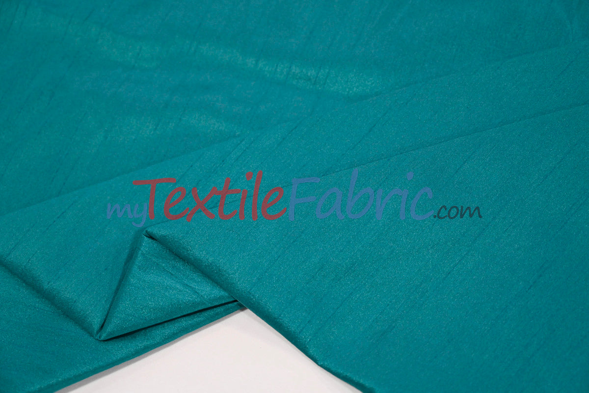 Polyester Silk Fabric - Faux Silk - Polyester Dupioni Fabric - Sample Swatch - 54&#34; Wide - Multiple Colors