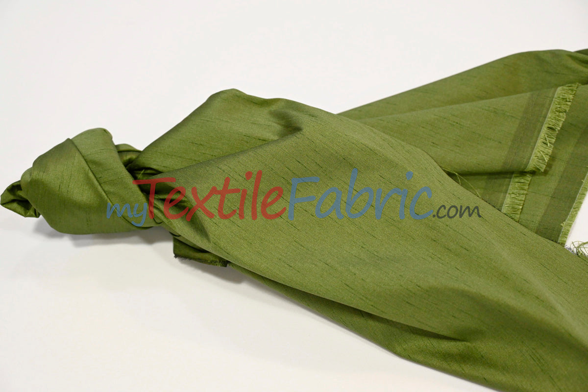 Polyester Silk Fabric - Faux Silk - Polyester Dupioni Fabric - Sample Swatch - 54&#34; Wide - Multiple Colors