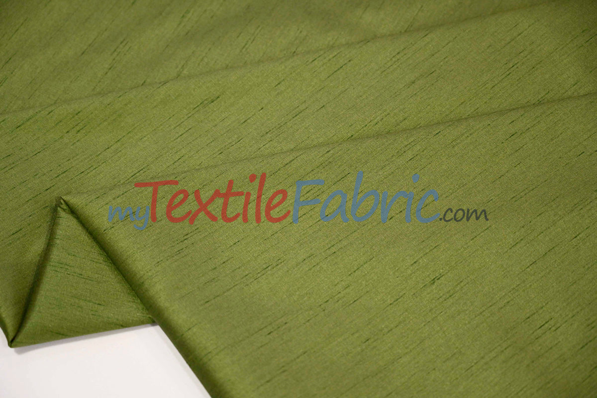 Polyester Silk Fabric - Faux Silk - Polyester Dupioni Fabric - Sample Swatch - 54&#34; Wide - Multiple Colors