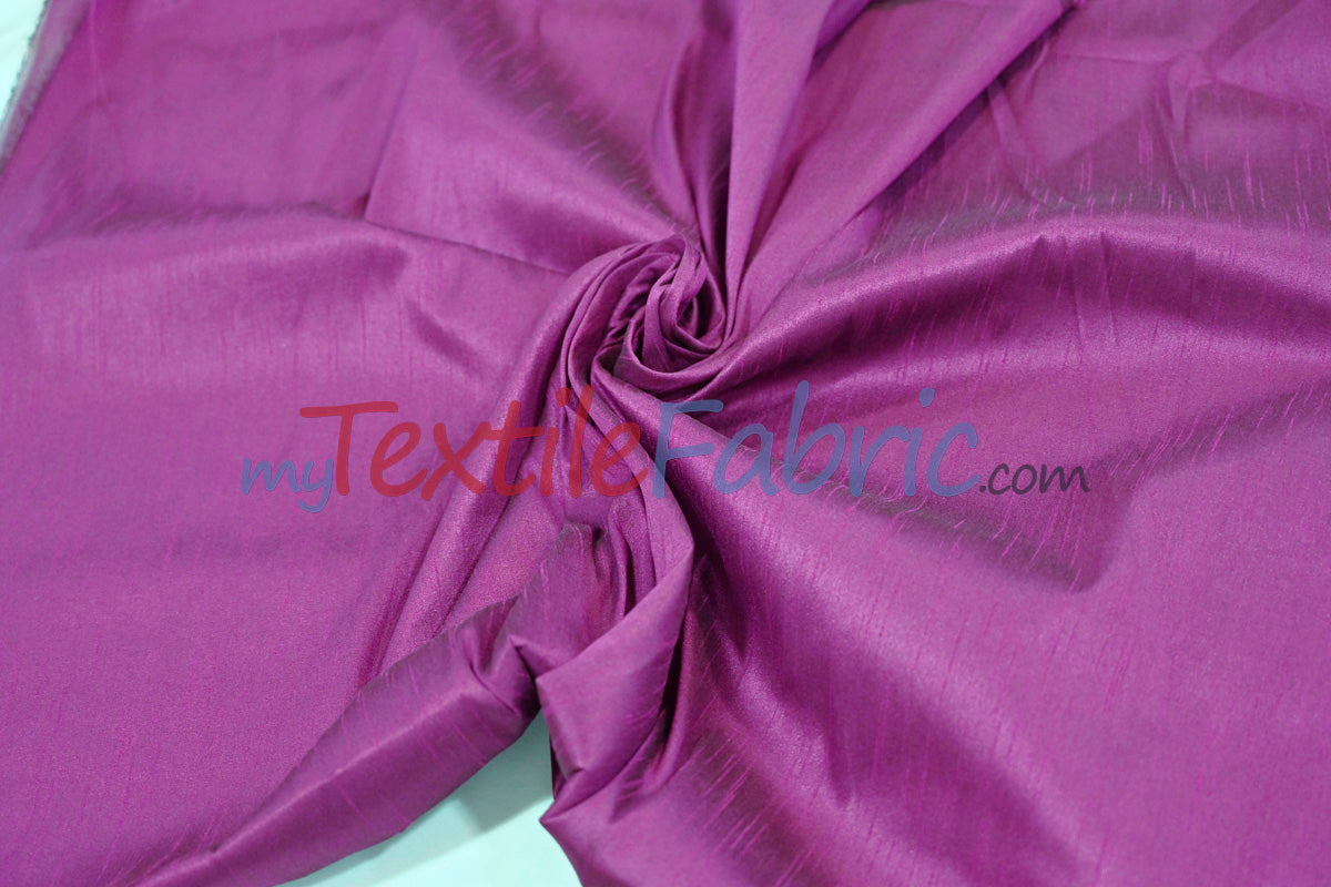 Polyester Silk Fabric | Faux Silk | Polyester Dupioni Fabric | Continuous Yards | 54" Wide | Multiple Colors |