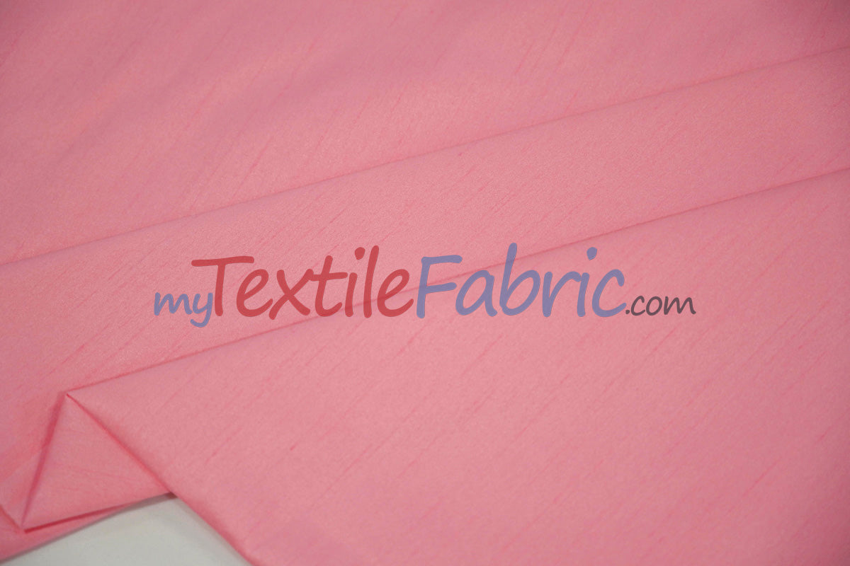 Polyester Silk Fabric | Faux Silk | Polyester Dupioni Fabric | Wholesale Bolt | 54" Wide | Multiple Colors |