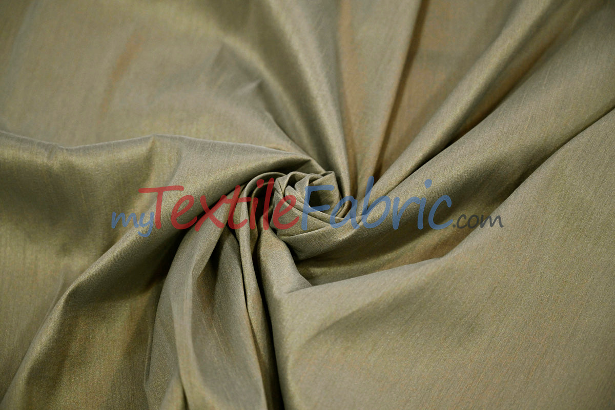 Polyester Silk Fabric - Faux Silk - Polyester Dupioni Fabric - Sample Swatch - 54&#34; Wide - Multiple Colors