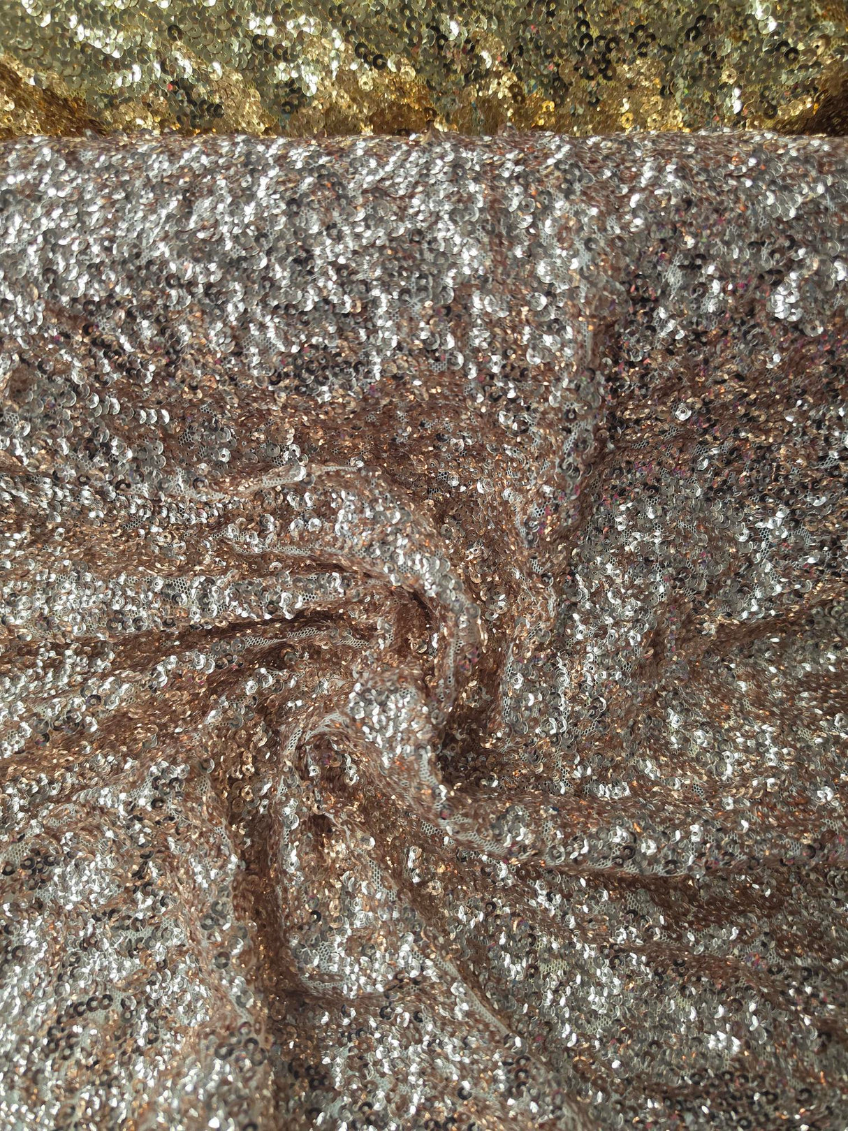 Gatsby Sequins Fabric | 6mm Flat Sewn Sequins on Mesh | 52" Wide | Multiple Colors |