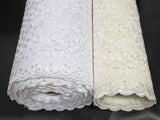 Polyester Cotton Heavy Eyelet Embroidery | Double Sided Scallop | 45" Wide | Multiple Colors |