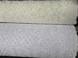Polyester Cotton Heavy Eyelet Embroidery | Double Sided Scallop | 45" Wide | Multiple Colors |
