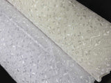 Polyester Cotton Heavy Eyelet Embroidery | Double Sided Scallop | 45" Wide | Multiple Colors |