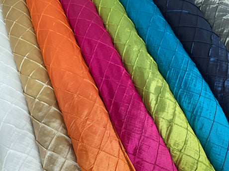 Taffeta Pintuck Fabric | 2"x2" Diamond | Diamond Taffeta Fabric | 54" Wide | Multiple Colors |