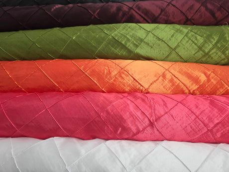 Taffeta Pintuck Fabric | 4"x4" Diamond | Diamond Taffeta Fabric | 58" Wide | Multiple Colors Yards & Bolts