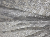 Silver Wendy Lace Sequins Fabric | Bridal Metallic Lace with Sequins | 54" Wide |