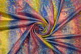 Rainbow Shattered Hologram Spandex |4 Way Stretch Dancewear Fabric | 58/60" Wide | Rainbow Spandex Fabric
