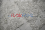 Beaded Lace Design 8489 | French Mesh Embroidery | Wedding White | 54" Wide | Bridal Fabric