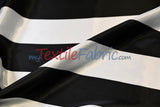3" Stripe Satin Fabric | Soft Satin Stripe Charmeuse Fabric | 60" Wide | Multiple Colors