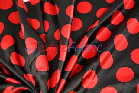 Polka Dot Satin | Soft Satin Polka Dot Charmeuse Fabric | 60" Wide |