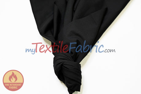 120” Flame Retardant Black Cotton Sheeting | Extra-Wide | Durable & Safe for Backdrops, Curtains & Events