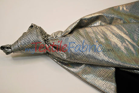 4 Way Stretch Dancewear Fabric | Metallic Snake Hologram Spandex | 58/60" Wide | Multiple Colors |